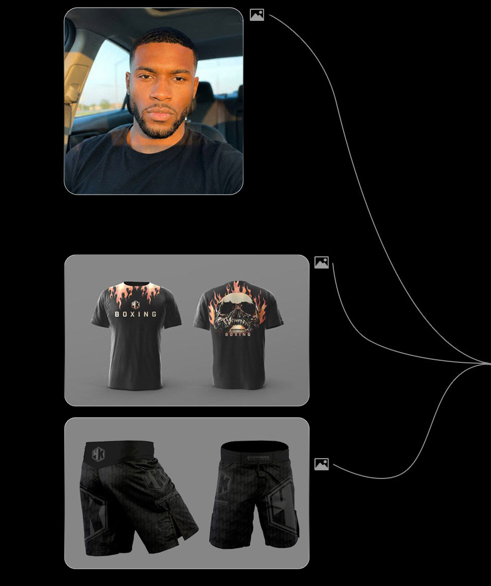 Boxing apparel product lineup