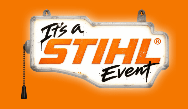It’s a STIHL Event hanging sign with pull chain